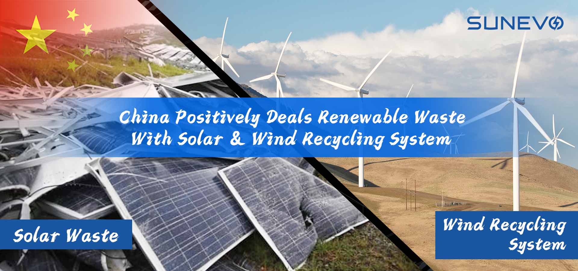 China verarbeitet erneuerbaren Abfall mit Solar- und Windrecyclingsystemen